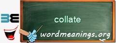 WordMeaning blackboard for collate